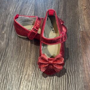 Cat & Jack Red Dress Shoes with Bow